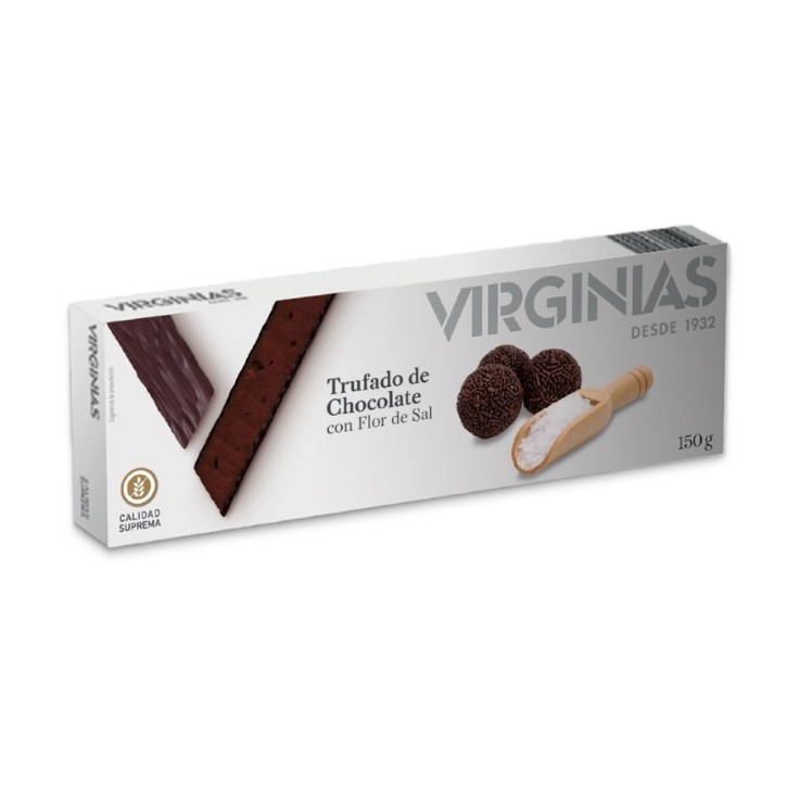 Turrón trufado de chocolate con flor de sal Virginias - 150g