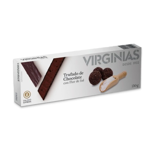 Turrón trufado de chocolate con flor de sal Virginias - 150g