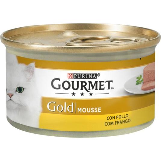 Paté para Gatos Mousse Pollo Gold 85g