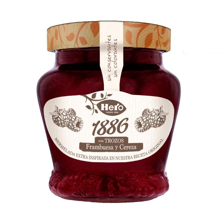 Mermelada frambuesa y cereza Hero 1886 - 320g Mermelada frambuesa y cereza Hero 1886 - 320g