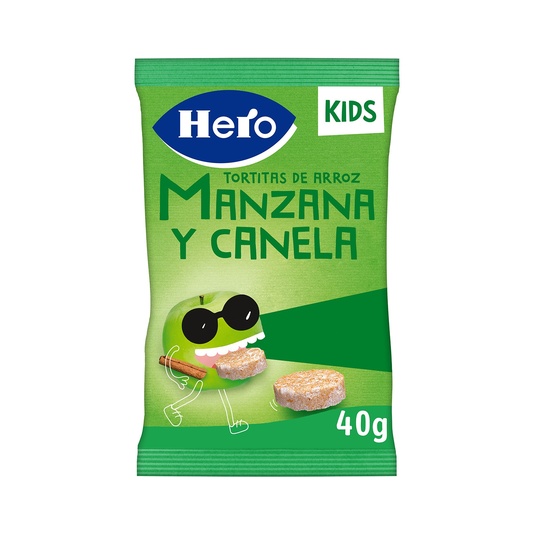 Tortitas de arroz de manzana y canela sin gluten desde 3 año