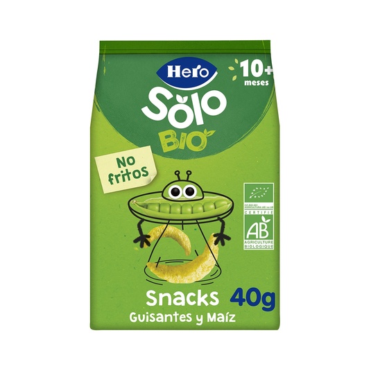Snacks de guisantes y maíz ecológicos desde 10 meses bolsa 4