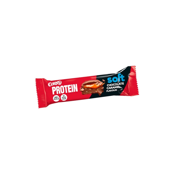 Barrita de proteinas de chocolate y caramelo