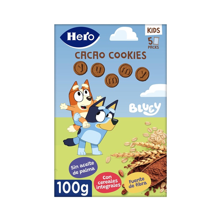 Cookies de cacao Yummy Bluey con cereales integrales 5 pack Cookies de cacao Yummy Bluey con cereales integrales 5 pack