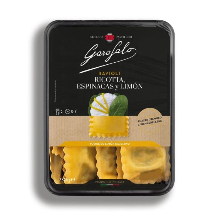 Ravioli Ricotta espinacas y limón – Garofalo – 230 g