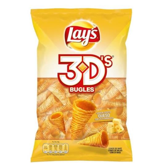 Conos snack de maíz sabor queso 3D's - Lay's - 100g