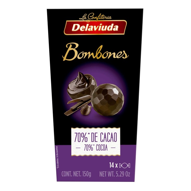 Bombones de chocolate 70% Delaviuda - 150g