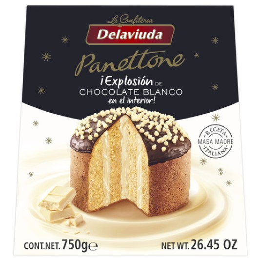 Panettone chocolate blanco Delaviuda - 750g
