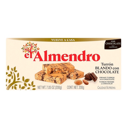 Turrón blando con chocolate El Almendro - 200g