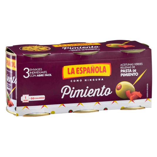 Aceitunas rellenas de Pimiento La Española - 3x50g