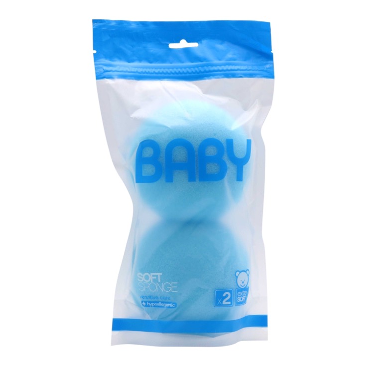 Esponja baño suave (Color a convenir) Baby - 2 uds