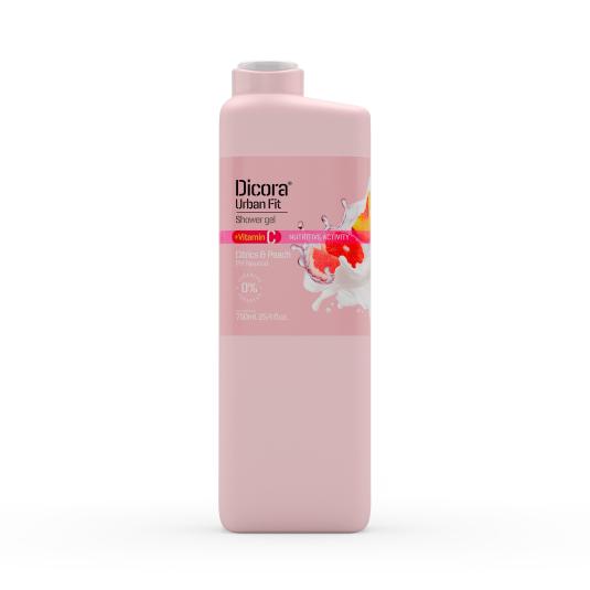 Gel de ducha limón & melocotón Dicora Urban Fit - 750ml