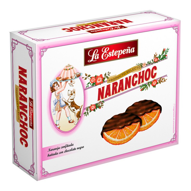 Naranjas confitadas con chocolate negro Naranchoc 250g