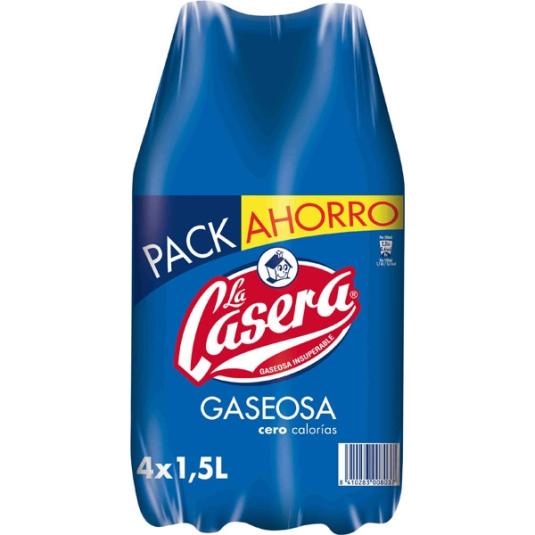 Gaseosa Cero Calorías - La Casera - 4x1,5l