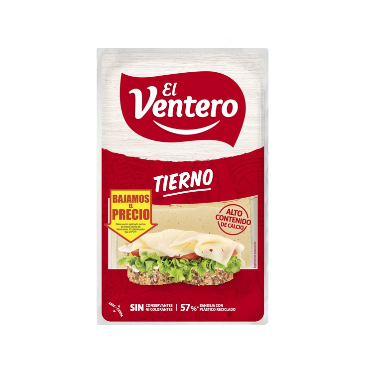 LONCHAS DE QUESO tierno 180g