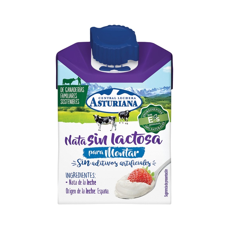 Nata para montar sin lactosa brik 200 ml
