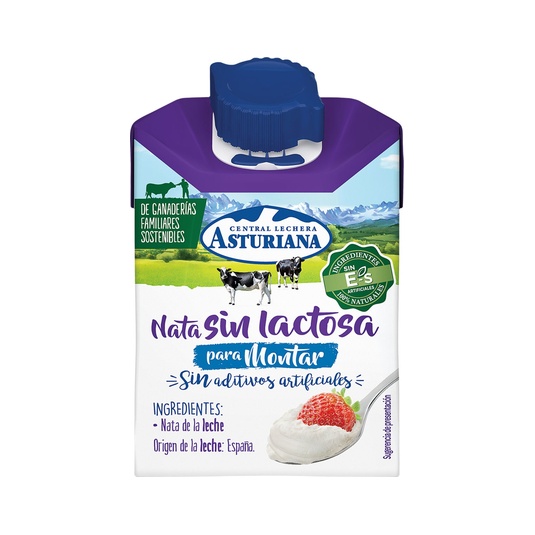 Nata para montar sin lactosa brik 200 ml
