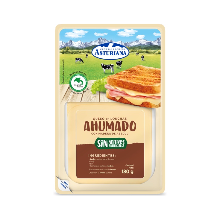 Lonchas de queso de vaca ahumado -180g