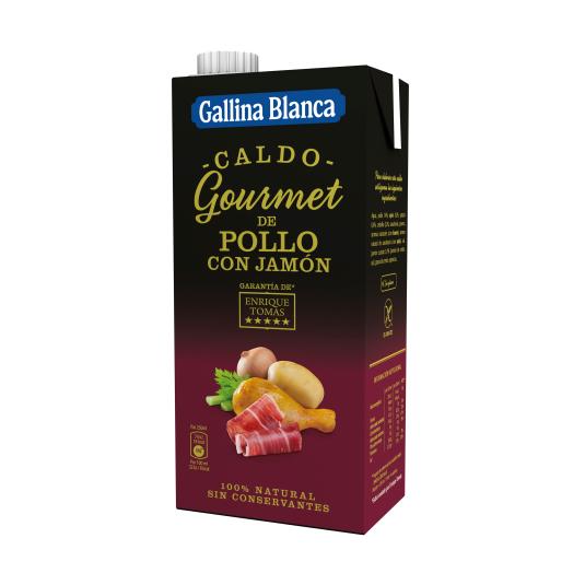 Caldo gourmet pollo y jamón Gallina blanca - 1l