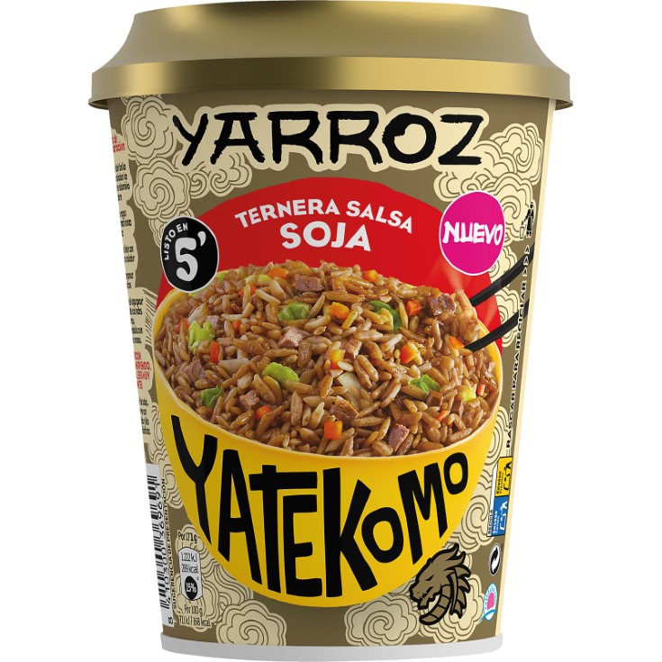 Arroz con ternera en salsa de soja - 84g