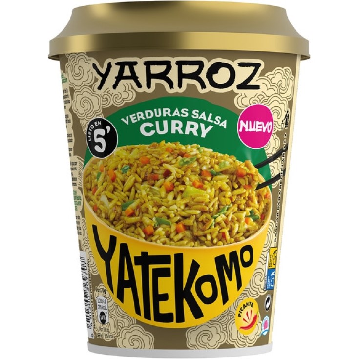 Arroz con verduras y salsa curry - 82g