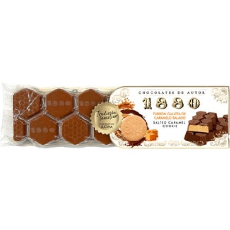 Turrón de galleta de caramelo salado - 200g