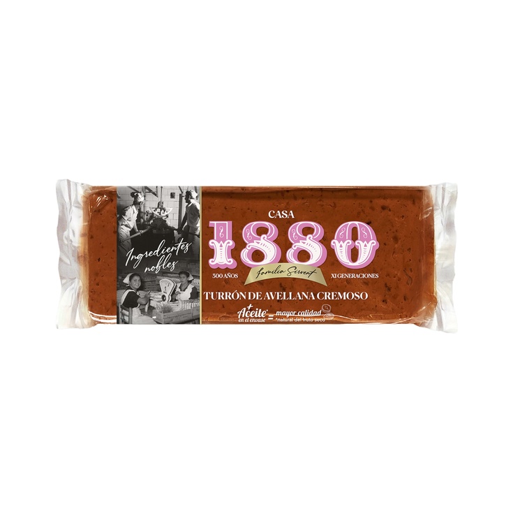 Turrón de avellana cremoso sin gluten