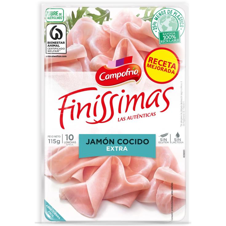 Lonchas de Jamón Cocido Finissimas 115g