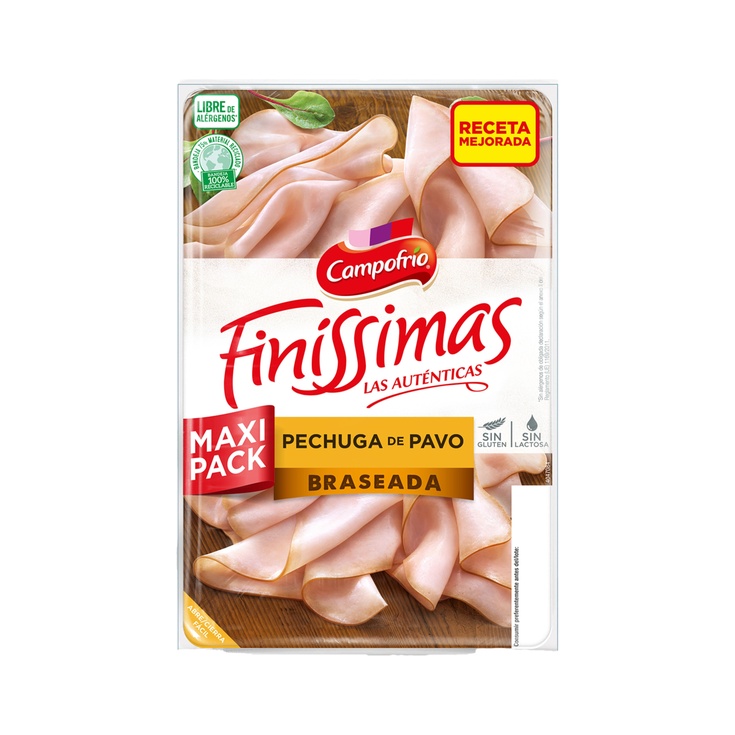 Finíssimas pechuga de pavo braseada en lonchas sin gluten 