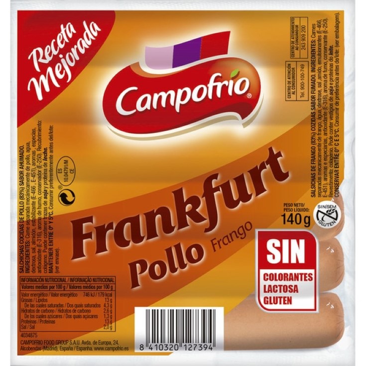 Salchicha Frankfurt de pollo - 140g