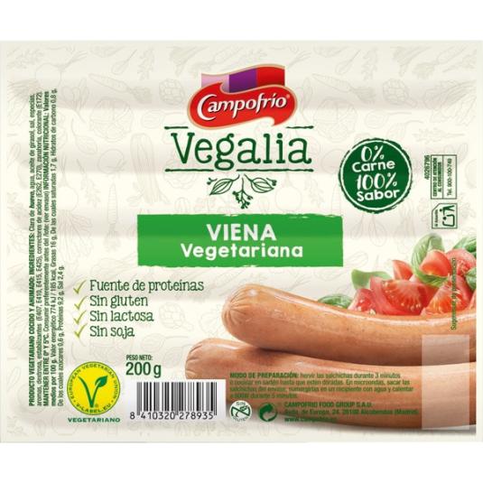Salchicha de Viena Vegetariana Vegalia 200g