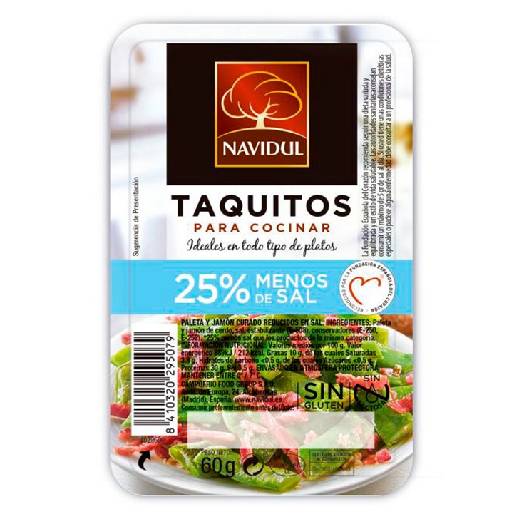 Tacos de Jamón sin sal 60g