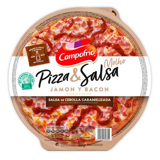 Pizza & Salsa Jamón-Bacon 360g