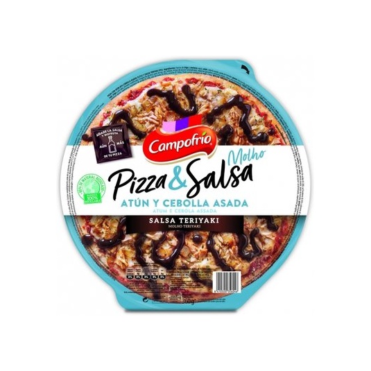 Pizza de atún y cebolla asada