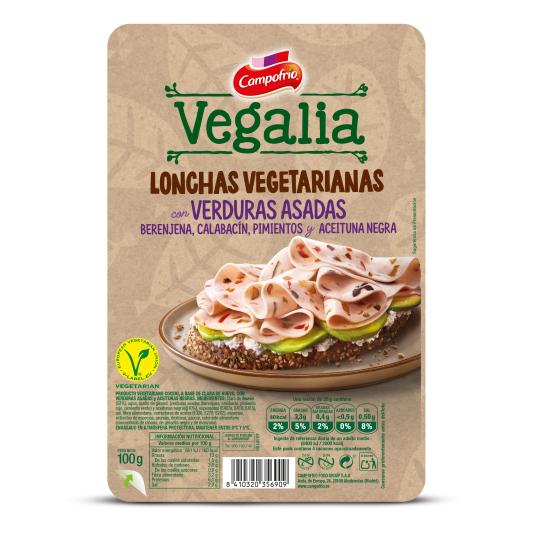 Lonchas vegetarianas con verdura Campofrío Vegalia - 100g