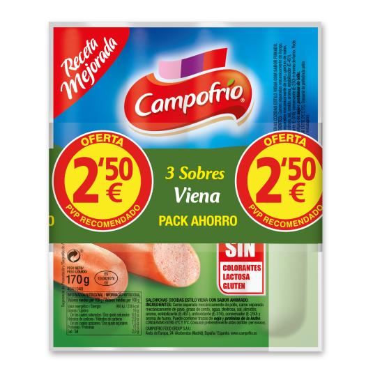 Salchichas Viena Campofrío - 3x170g