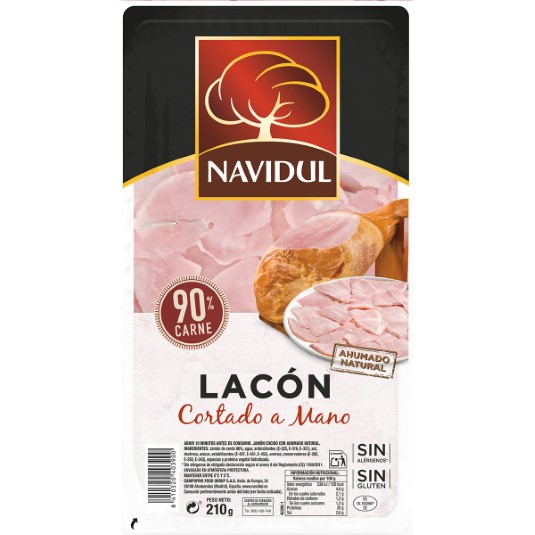 Lacón ahumado cortado a mano en lascas Navidul - 210g