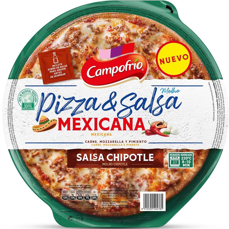 Pizza mexicana con salsa chipotle Pizza mexicana con salsa chipotle