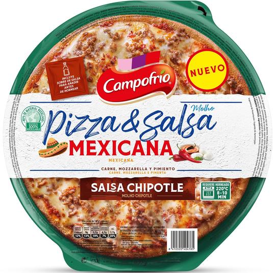 Pizza mexicana con salsa chipotle