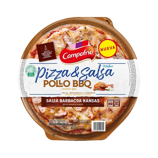 Pizza barbacoa pollo con salsa barbacoa Kansas