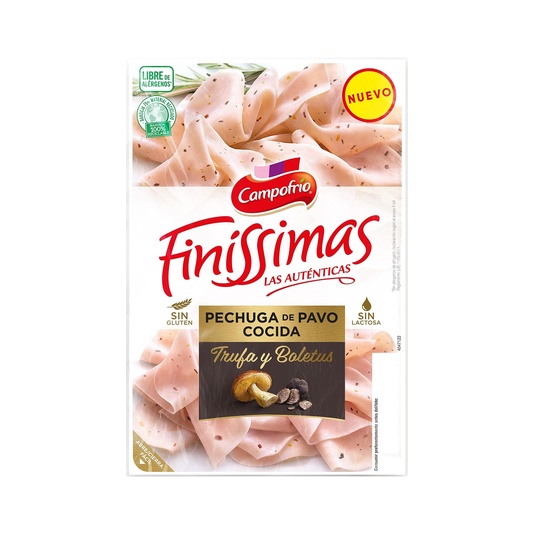 Pechuga de pavo cocida trufa y boletus en lonchas sin gluten