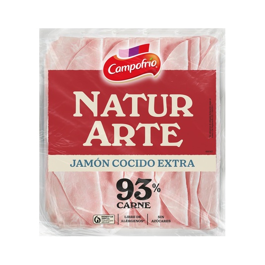 JAMON COCIDO 93% NATURARTE LONCHAS 120G