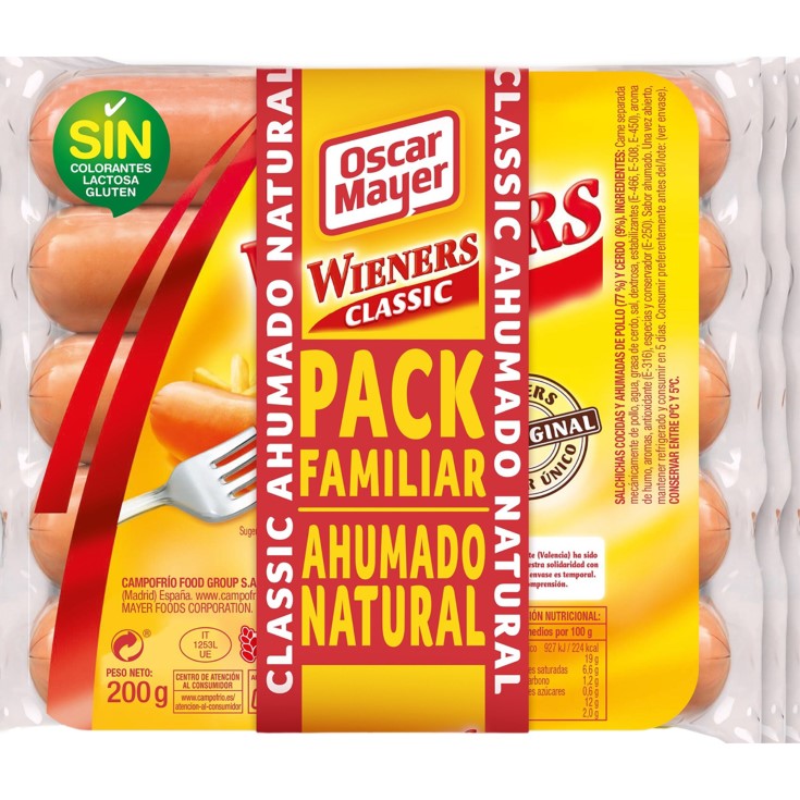 Salchichas clásicas Wieners - 3x200g