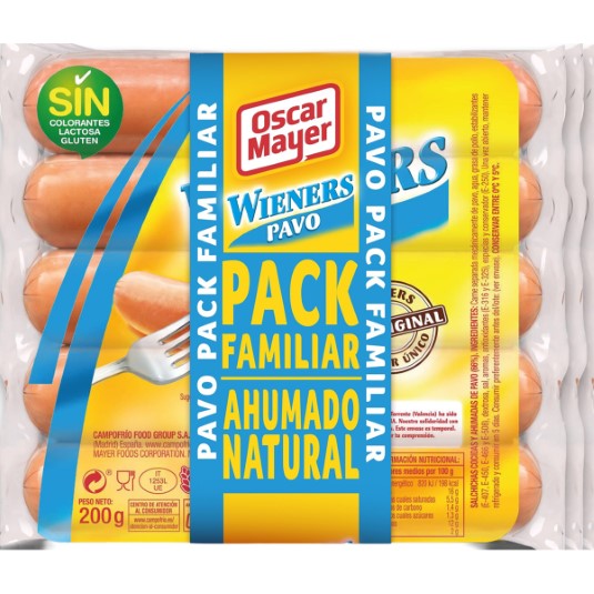 Salchichas de pavo Wieners -3x200g