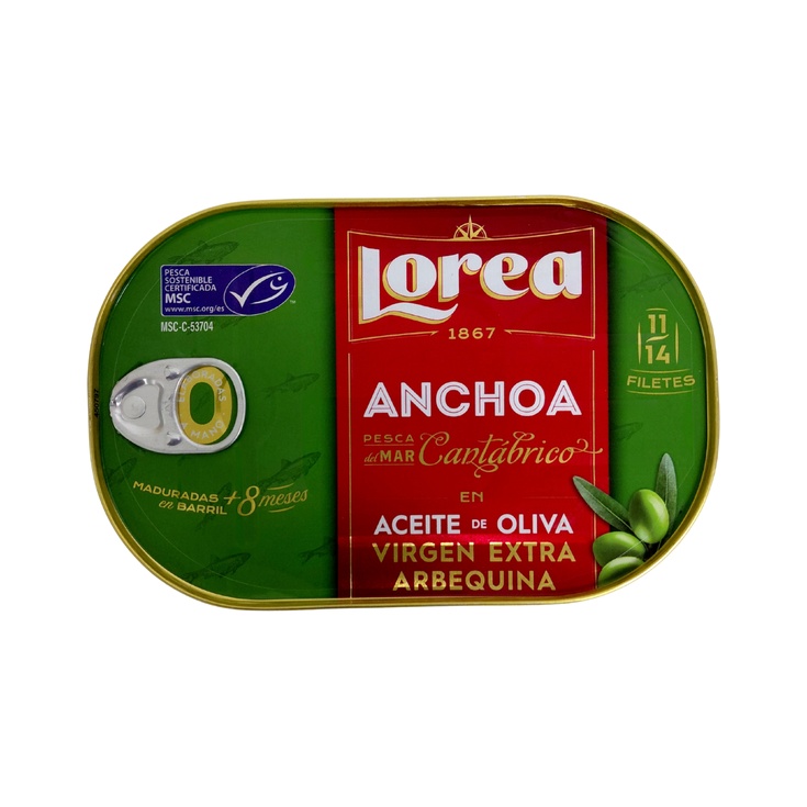 Anchoas en aceite de oliva virgen extra arbequina 55 gr