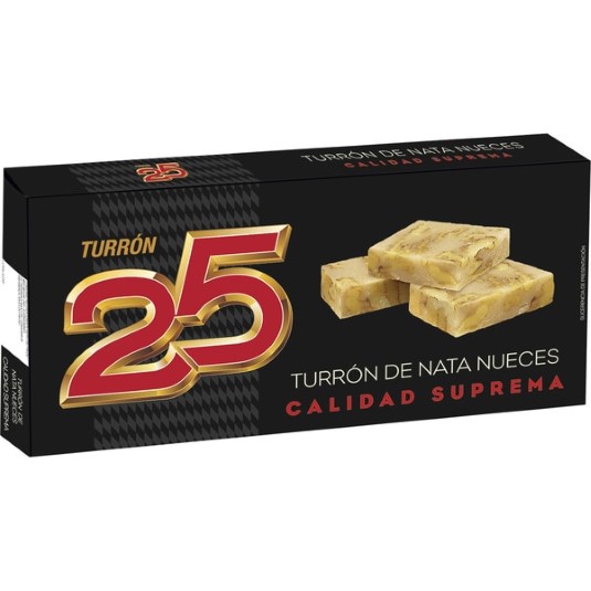 Turrón nata y nueces - 200g