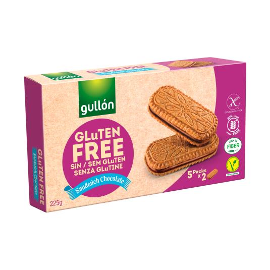Galletas Sandwich Chocolate Sin Gluten - Gullón - 225g