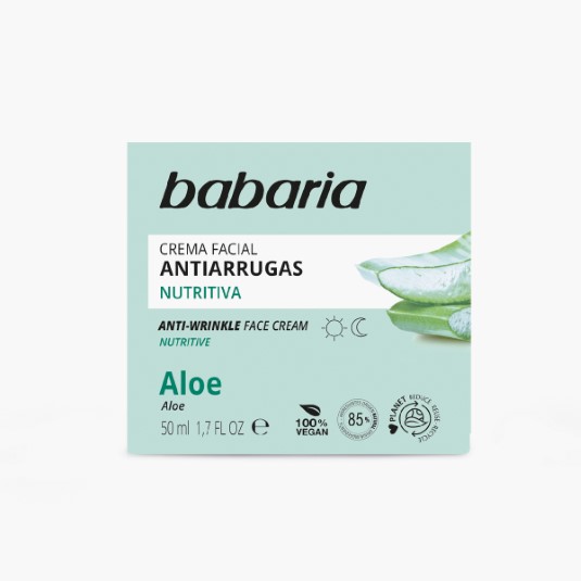 Crema facial anti-arrugas con aloe vera Babaria - 50ml