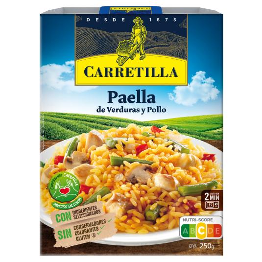 Paella con pollo y verduras 250g