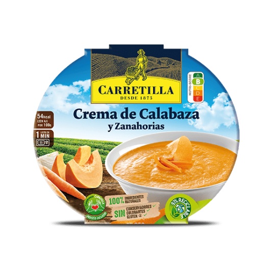 Crema Campestre de Calabaza y Zanahoria Carretilla 350g